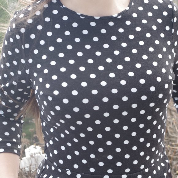 White And Black Polka-Dot Ralph Lauren Blouse - Picture 1 of 6